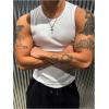 image:imageRoseSeek Mens Ribbed Sleeveless Tank Tops Crew Neck Slim Fit Gym Work Tank Undershirts Summer TopsWhite