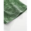 image:imageRoseSeek Mens Ripped Distressed Graphic Tees Short Sleeve Crew Neck Letter T Shirts Washed StreetwearGreen