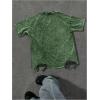 image:imageRoseSeek Mens Ripped Distressed Graphic Tees Short Sleeve Crew Neck Letter T Shirts Washed StreetwearGreen