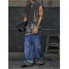 image:imageRoseSeek Mens Sequin Tank Top Glitter Crew Neck Sleeveless Tops Party Club Vest Rave Outfits StreetwearBlack