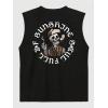 image:imageRoseSeek Mens Skull Graphic Summer Tank Tops Crew Neck Gym Workout Funny Sleeveless Tee Shirts for MensSkull Black