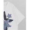 image:imageRoseSeek Mens Stars Graphic Tees Short Sleeve Crew Neck T Shirts Loose Fit TShirtsWhite and Blue