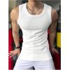 image:imageRoseSeek Mens Summer Tank Tops Sleeveless Undershirts Tank Basic Workout Gym Muscle ShirtsWhite