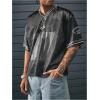 image:imageRoseSeek Mens Vintage Satin Jersey Shirts V Neck Short Sleeve Graphic Tees Basketball T Shirt StreetwearBlack