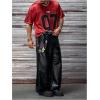 image:imageRoseSeek Mens Vintage Satin Jersey Shirts V Neck Short Sleeve Graphic Tees Basketball T Shirt StreetwearNumber Red