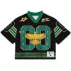 image:imageRoseSeek Mens Y2K Mesh Jersey Shirts V Neck Half Sleeve Number Graphic Tees Color Block Sport T ShirtBlack Green