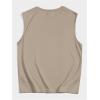image:imageRoseSeek Retro Graphic Tank Top for Men Crew Neck Summer Sleeveless Tops Hippop StreetwearApricot Khaki