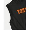 image:imageRoseSeek Retro Graphic Tank Top for Men Crew Neck Summer Sleeveless Tops Hippop StreetwearBlack and Orange