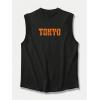 image:imageRoseSeek Retro Graphic Tank Top for Men Crew Neck Summer Sleeveless Tops Hippop StreetwearBlack and Orange