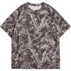 image:imageRoseSeek Mens Big and Tall Camo Shirt for Men Short Sleeve Y2k Camouflage Hunting T Shirt Graphic TeesMulticolor Brown