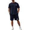 image:imageRoseSeek Mens Big and Tall Shorts Set Short Sleeve T Shirt and Track Shorts Clothing Set 2 Piece OutfitsDeep Blue