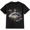 image:imageRoseSeek Mens Cartoon Graphic Tees Crew Neck Sleeve T Shirts Baggy Drop Shoulder Summer Tops StreetwearBlack and Blue