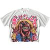 image:imageRoseSeek Mens Cartoon Graphic Tees Crew Neck Sleeve T Shirts Baggy Drop Shoulder Summer Tops StreetwearWhite