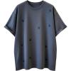 image:imageRoseSeek Mens Floral Embroidered Tops Crew Neck Short Sleeve Streetwear Tops Summer OutfitsMulticolor