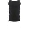 image:imageRoseSeek Mens Lace Up Tie Side Party Club Tank Top Sleeveless Fitted Summer Crop Tops Going Out UndershirtsBlack