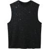 image:imageRoseSeek Mens Rhinestone Glitter Tank Top Crew Neck Sleeveless Tops Casual Party ClubwearBlack a