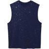 image:imageRoseSeek Mens Rhinestone Glitter Tank Top Crew Neck Sleeveless Tops Casual Party ClubwearRoyal Blue