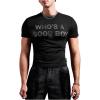 image:imageRoseSeek Mens Rhinestone Letter Y2K T Shirts Short Sleeve Crew Neck Fitted Tee Tops Summer TopBlack