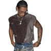 image:imageRoseSeek Mens Sequin Tank Top Glitter Crew Neck Sleeveless Tops Party Club Vest Rave Outfits StreetwearBrown