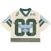 image:imageRoseSeek Mens Y2K Mesh Jersey Shirts V Neck Half Sleeve Number Graphic Tees Color Block Sport T ShirtBeige Green