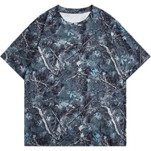 image:imageRoseSeek Mens Big and Tall Camo Shirt for Men Short Sleeve Y2k Camouflage Hunting T Shirt Graphic TeesMedium Blue