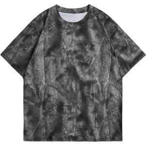 image:imageRoseSeek Mens Big and Tall Camo Shirt for Men Short Sleeve Y2k Camouflage Hunting T Shirt Graphic TeesMulti Grey