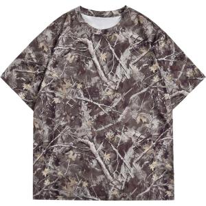 image:imageRoseSeek Mens Big and Tall Camo Shirt for Men Short Sleeve Y2k Camouflage Hunting T Shirt Graphic TeesMulticolor Brown