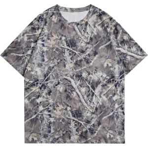 image:imageRoseSeek Mens Big and Tall Camo Shirt for Men Short Sleeve Y2k Camouflage Hunting T Shirt Graphic TeesMulticolor Grey