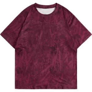 image:imageRoseSeek Mens Big and Tall Camo Shirt for Men Short Sleeve Y2k Camouflage Hunting T Shirt Graphic TeesRed