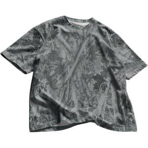 image:imageRoseSeek Mens Camo Baggy T Shirts Short Sleeve Crewneck Drop Shoulder Summer TopsBlack