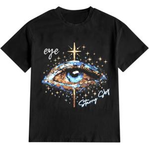 image:imageRoseSeek Mens Cartoon Graphic Tees Crew Neck Sleeve T Shirts Baggy Drop Shoulder Summer Tops StreetwearBlack and Blue