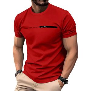 image:imageRoseSeek Mens Color Block Short Sleeve Tee Shirts Casual Crewneck T Shirt Trendy Summer TopsMix Red