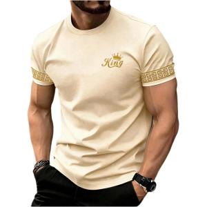 image:imageRoseSeek Mens Color Block Short Sleeve Tee Shirts Casual Crewneck T Shirt Trendy Summer TopsMulticolor Yellow