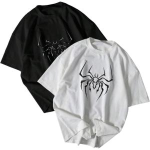 image:imageRoseSeek Mens Graphic Tees Crew Neck Short Sleeve T Shirts Summer Casual StreetwearGraphic Black and White