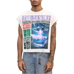 image:imageRoseSeek Mens Number Graphic Short Cap Sleeve Tank Tops Summer Crew Neck Baggy Workout Muscle TShirtsWhite Graphic