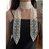 image:imageRoseSeek Womens Lace Sheer Mesh Scarves Lightweight Fashion Neck Scarfs Shawl Fashion AccessoriesWhite