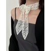 image:imageRoseSeek Womens Lace Sheer Mesh Scarves Lightweight Fashion Neck Scarfs Shawl Fashion AccessoriesWhite