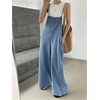 image:imageRoseSeek Womens One Piece Sleeveless Wide Leg Denim Jumpsuit Y2K Casual Bow Backless Loose Jean OverallsBlue