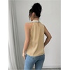 image:imageRoseSeek Womens Summer Halter Tops Beaded Sleeveless Blouses Casual Dressy Elegant Work Blouse ShirtsApricot