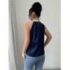 image:imageRoseSeek Womens Summer Halter Tops Beaded Sleeveless Blouses Casual Dressy Elegant Work Blouse ShirtsBlue