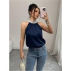 image:imageRoseSeek Womens Summer Halter Tops Beaded Sleeveless Blouses Casual Dressy Elegant Work Blouse ShirtsBlue