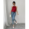 image:imageRoseSeek Womens Summer Halter Tops Beaded Sleeveless Blouses Casual Dressy Elegant Work Blouse ShirtsDark Red