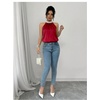 image:imageRoseSeek Womens Summer Halter Tops Beaded Sleeveless Blouses Casual Dressy Elegant Work Blouse ShirtsDark Red