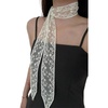 image:imageRoseSeek Womens Lace Sheer Mesh Scarves Lightweight Fashion Neck Scarfs Shawl Fashion AccessoriesWhite