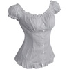 image:imageRoseSeek Womens Ruffle Frill Blouses Tops Puff Sleeve Scoop Neck Summer Shirts Cutesy OutfitLight Grey