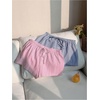 image:imageRoseSeek Womens 2 Packs Striped Linen Mini Shorts Drawstring Waist Button Front Lounge ShortsBlue and Pink