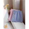 image:imageRoseSeek Womens 2 Packs Striped Linen Mini Shorts Drawstring Waist Button Front Lounge ShortsBlue and Pink