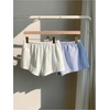 image:imageRoseSeek Womens 2 Packs Striped Linen Mini Shorts Drawstring Waist Button Front Lounge ShortsMulticolor
