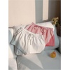 image:imageRoseSeek Womens 2 Packs Striped Linen Mini Shorts Drawstring Waist Button Front Lounge ShortsRed and White