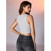 image:imageRoseSeek Womens Camo Graphic Tank Top Crewneck Sleeveless Fitted Crop Tops Summer ClothesMulticolor Polka Dots